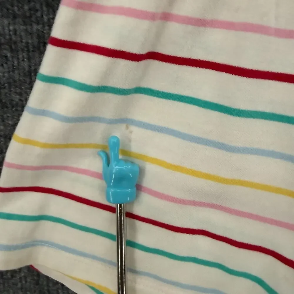 Old Navy Girls Rainbow Stripe Romper Size 5 XS Peasant Jersey Knit 100% Cotton